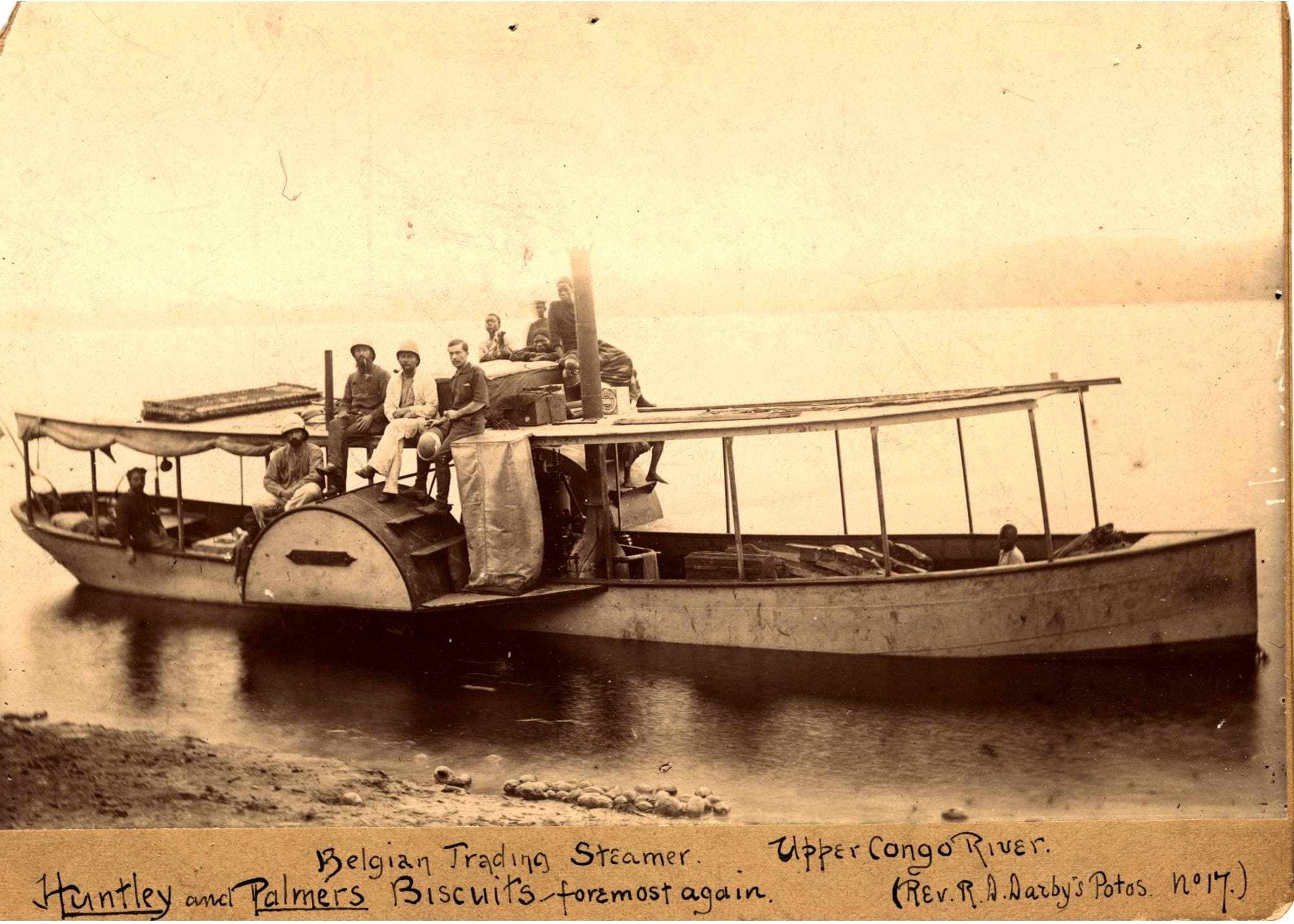 Un vapeur de commerce sur le Haut-Congo, vers 1890